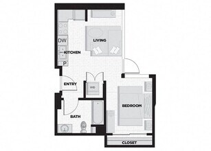 Studio Q1 707 floor plan